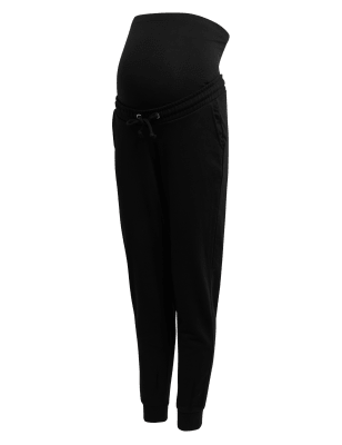 

Womens M&S Collection Maternity Cotton Rich Cuffed Joggers - Black, Black