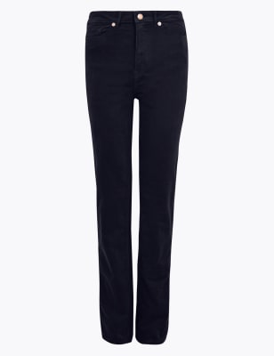 

Womens M&S Collection Corduroy Straight Leg Trousers - Navy, Navy