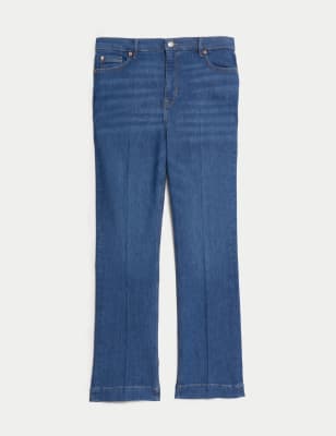 Patch Pocket Flare High Waisted Jeans, M&S Collection