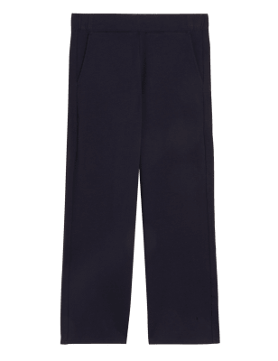 

Womens M&S Collection Cotton Rich Straight Leg Cropped Joggers - Navy, Navy