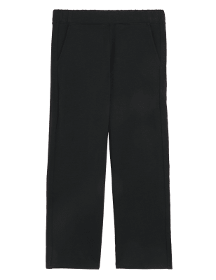 

Womens M&S Collection Cotton Rich Straight Leg Cropped Joggers - Black, Black