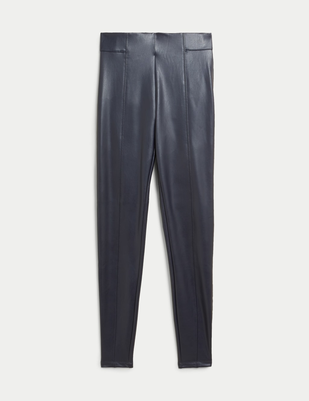 Leather Look High Waisted Leggings image 2