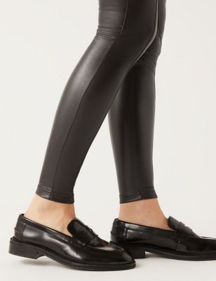 Harrington Legging - Vegan Stretch Leather :: Black