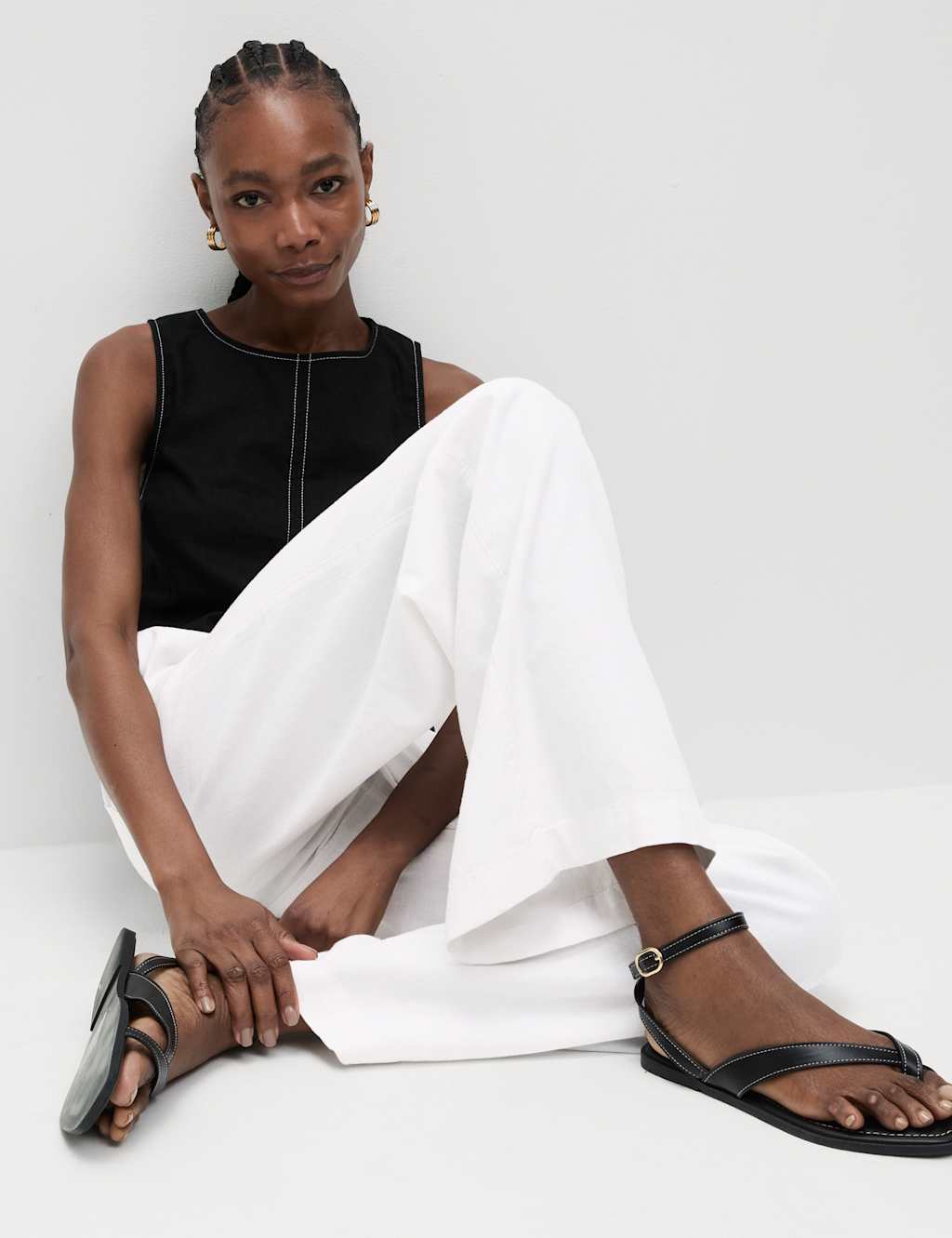 White evening trousers uk sales