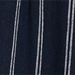 Linen Rich Striped Cropped Wide Leg Trousers - navy