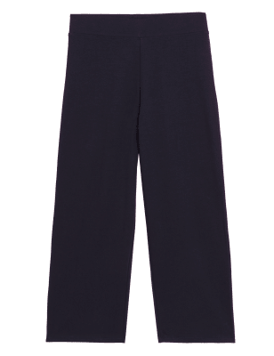 

Womens M&S Collection Cotton Rich Cropped Joggers - Navy, Navy