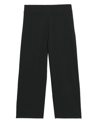 

Womens M&S Collection Cotton Rich Cropped Joggers - Black, Black