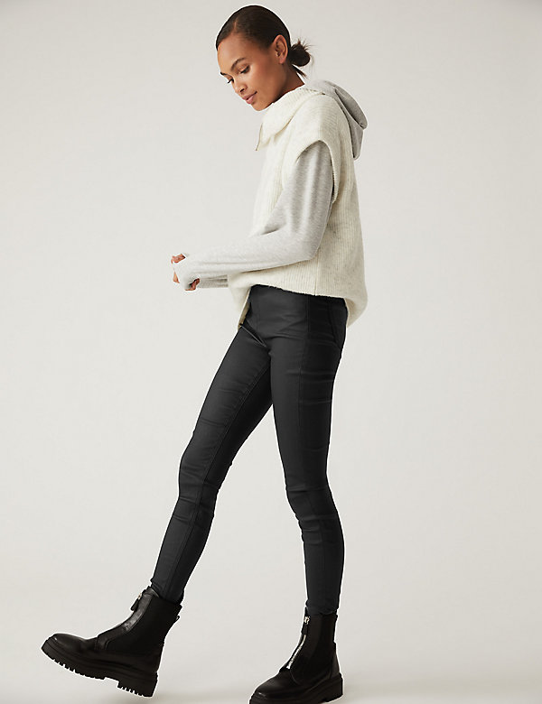 Ivy Coated Skinny Ankle Grazer Jeans - NZ