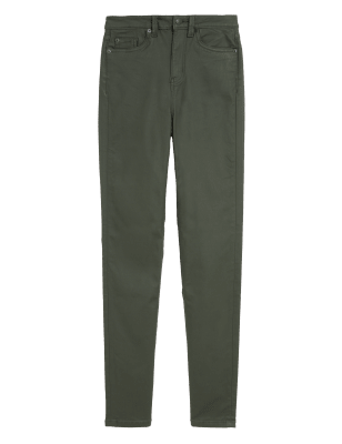 

Womens M&S Collection Sienna Coated Straight Leg Jeans - Dark Green, Dark Green