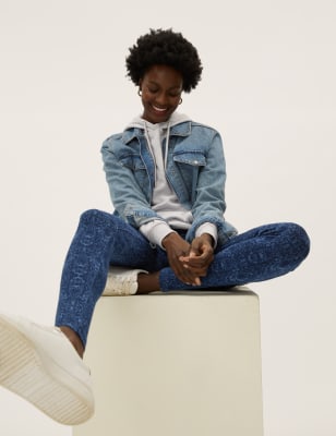 

M&S Collection Leggings de cintura alta con estampado de serpienteWomens - Indigo, Indigo