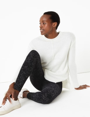 Leggings longueur cheville &agrave; imprim&eacute; peau de serpent