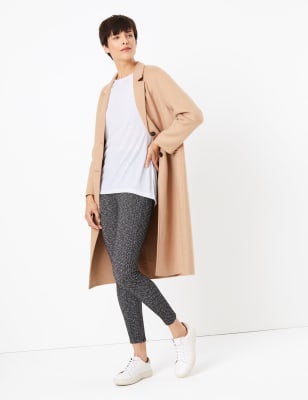 Leggings &agrave; imprim&eacute; jacquard zigzag