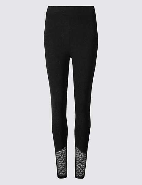 Lace Insert Leggings | M&S Collection | M&S