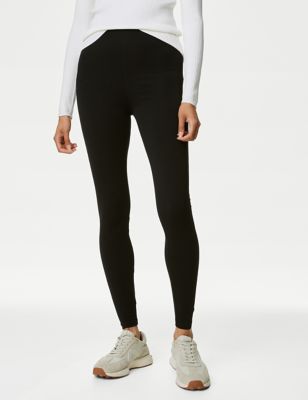 Slim Fit Plain Ladies Black Cotton Legging, Size: Medium at Rs 110