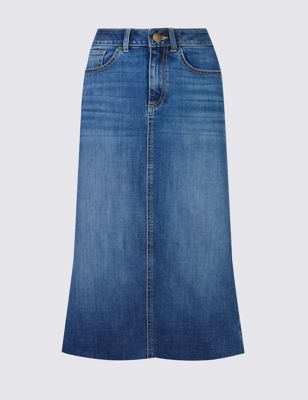 Dark Pocket Midi Skirt | M&S Collection | M&S