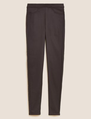 M&S Womens Coated High Waisted Jeggings