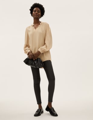 

M&S Collection Jeggings de cintura alta recubiertos estampadosWomens - Nearly Black, Nearly Black