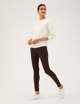 

Womens M&S Collection High Waisted Jeggings - Dark Brown, Dark Brown