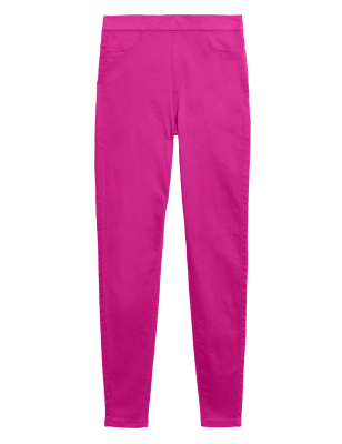 

Womens M&S Collection High Waisted Jeggings - Fuchsia Mix, Fuchsia Mix