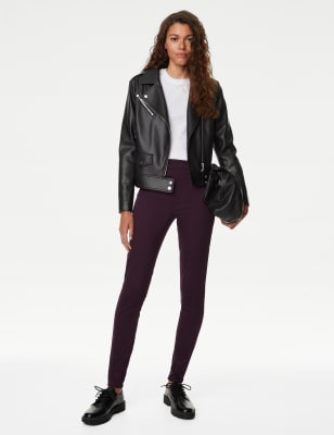 

Womens M&S Collection High Waisted Jeggings - Dark Grape, Dark Grape