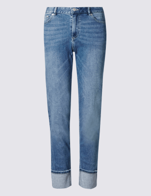 m&s relaxed slim crop jeans