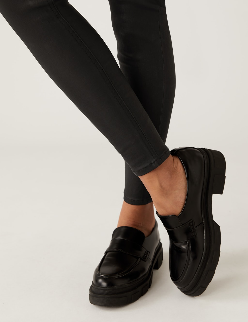 Coated High Waisted Jeggings image 6