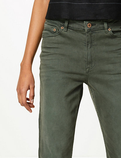Relaxed Mid Rise Slim Jeans