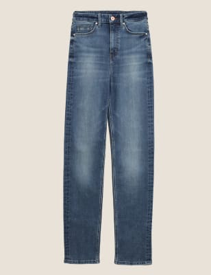 

Womens M&S Collection Sophia Supersoft Straight Leg Jeans - Blue Denim, Blue Denim