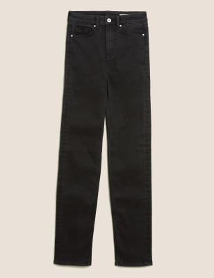 

Womens M&S Collection Sophia Supersoft Straight Leg Jeans - Black, Black