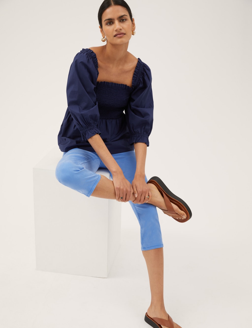 Supersoft High Waisted Skinny Cropped Jeans image 1