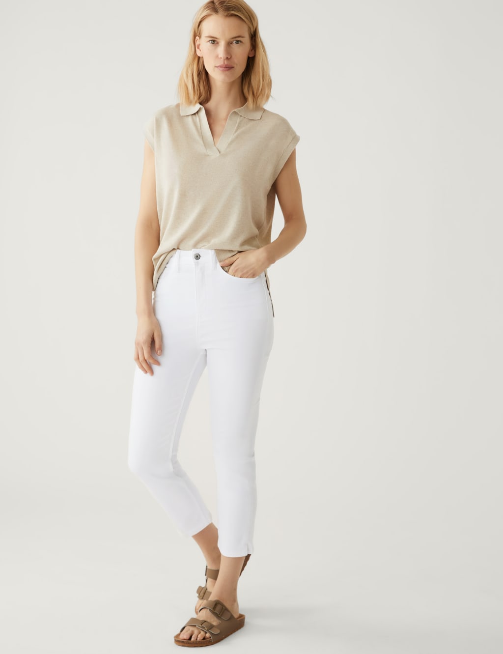 Supersoft High Waisted Skinny Cropped Jeans image 2