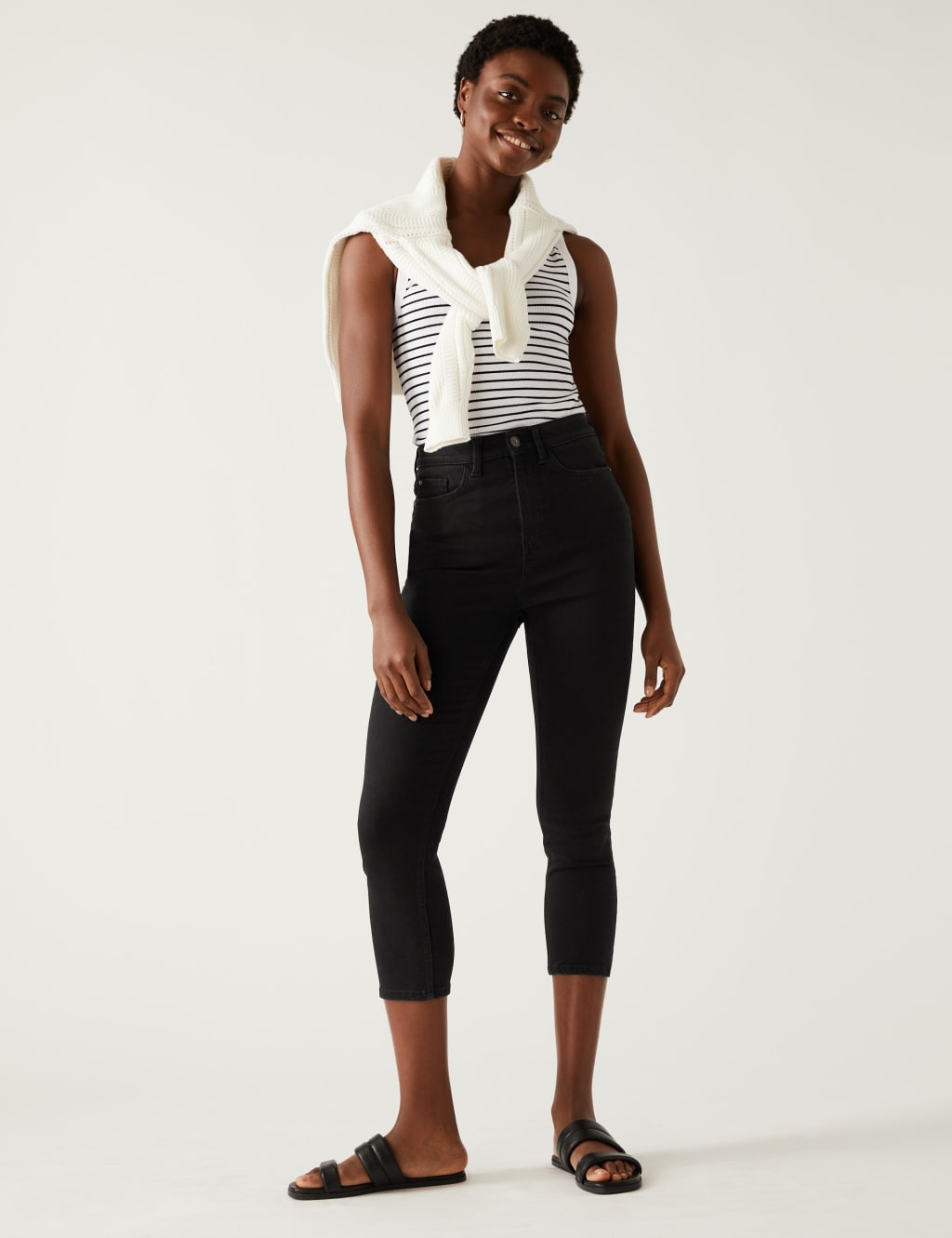 Supersoft High Waisted Skinny Cropped Jeans image 2