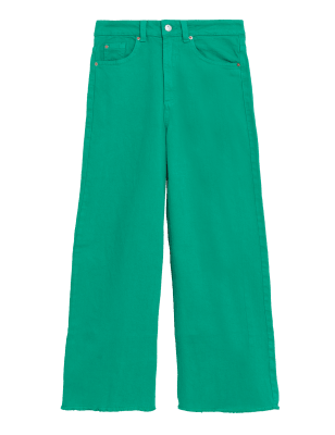 

M&S Collection Jeans de pata ancha al tobillo de cintura altaWomens - Spearmint, Spearmint
