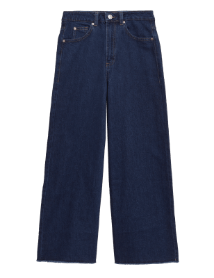 

M&S Collection Jeans de pata ancha al tobillo de cintura altaWomens - Indigo, Indigo