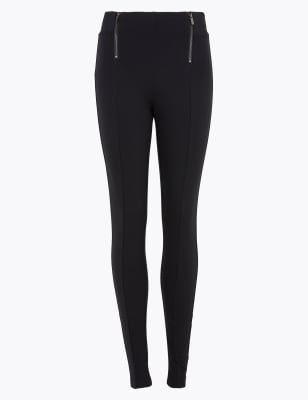 Zip Detail High Waisted Leggings