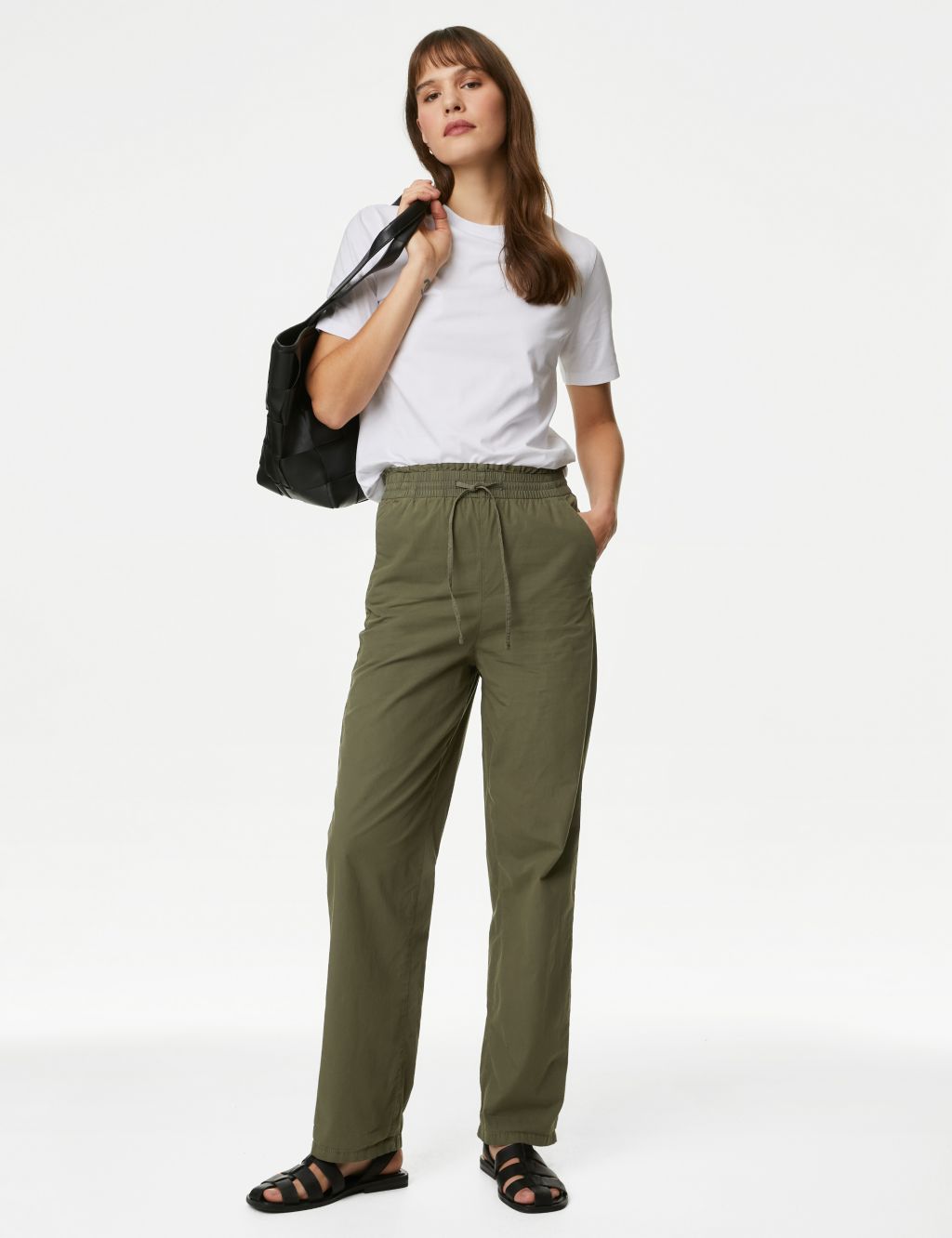 e-Tax  20.0% OFF on Marks & Spencer Women Trousers Ankle Grazer Slim Fit  With Stretch