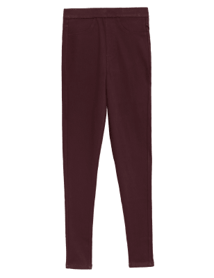 

Womens M&S Collection Cosy High Waisted Jeggings - Dark Burgundy, Dark Burgundy