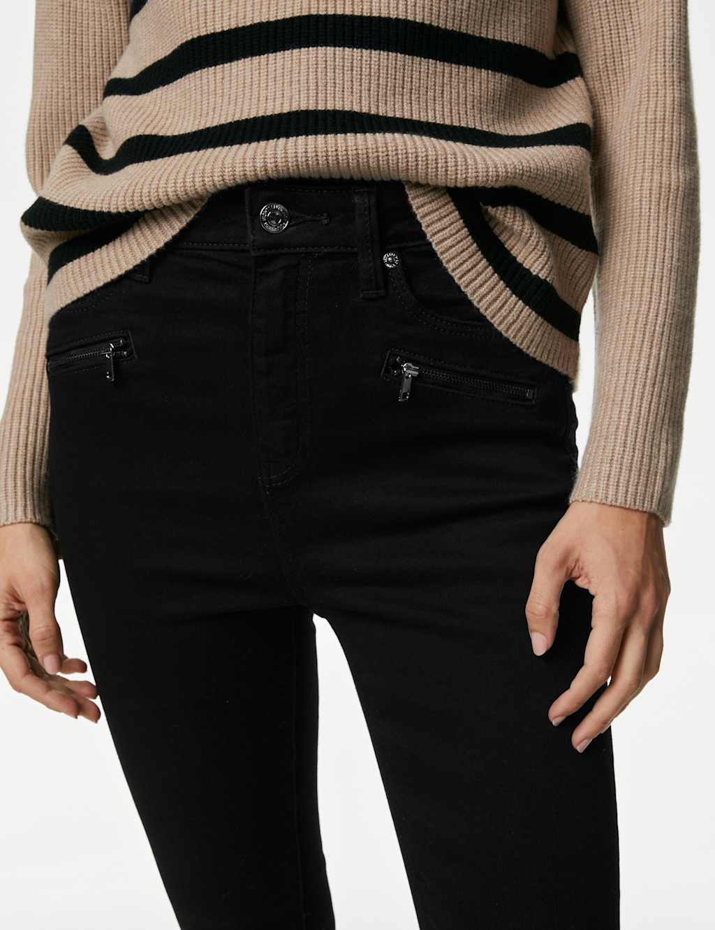 Ivy High Waisted Skinny Ankle Grazer Jeans image 3