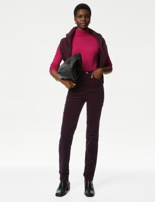 

M&S Collection Pantalón straight de pana SiennaWomens - Dark Burgundy, Dark Burgundy