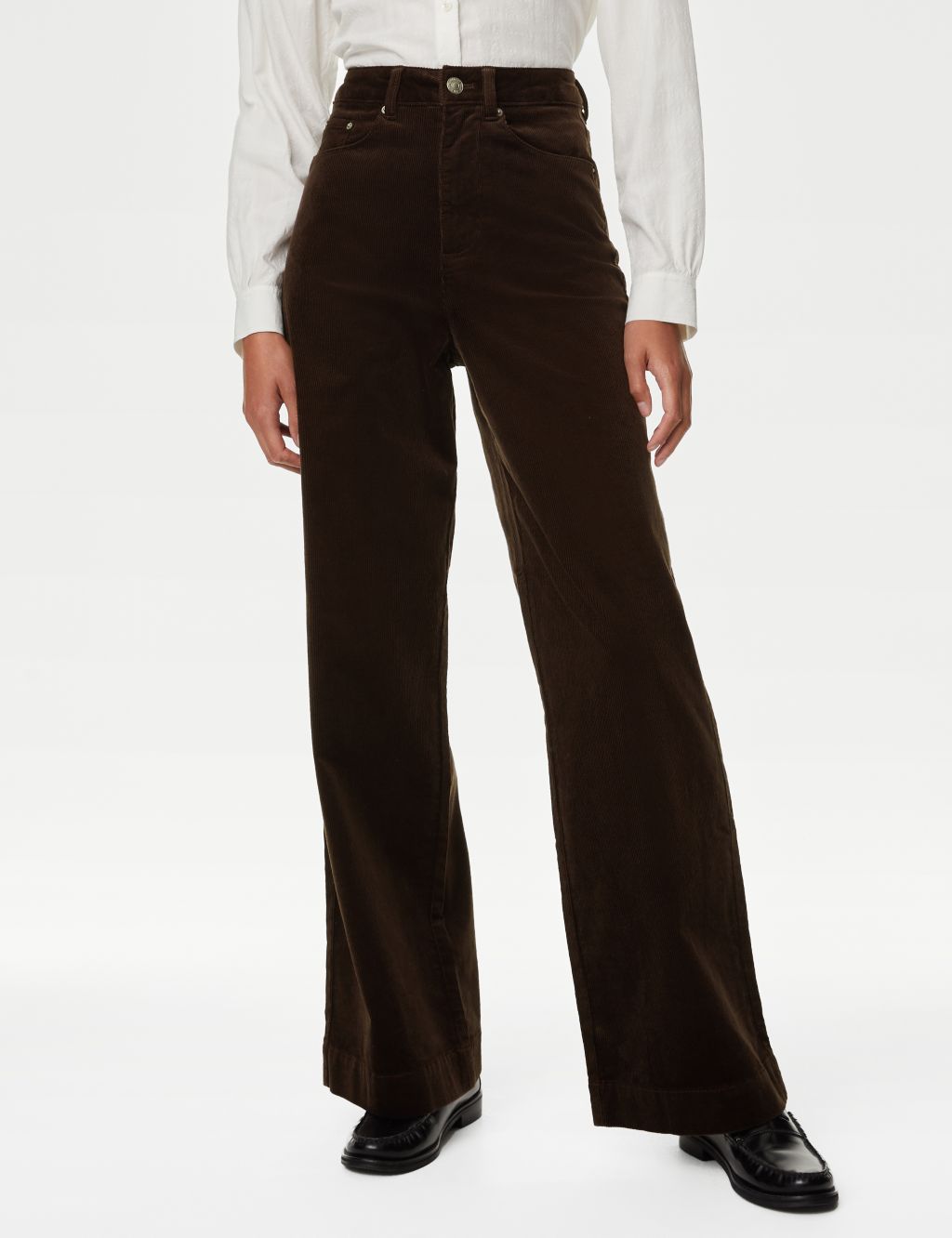 Cotton Rich Cord Wide Leg Trousers image 4