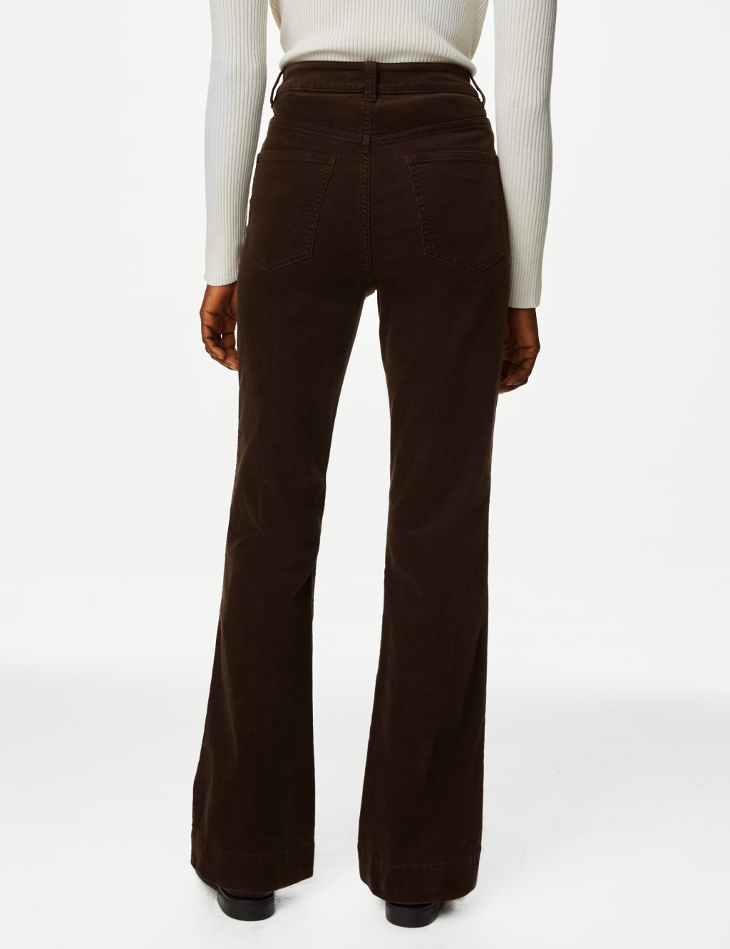 Cord High Waisted Flared Trousers image 5