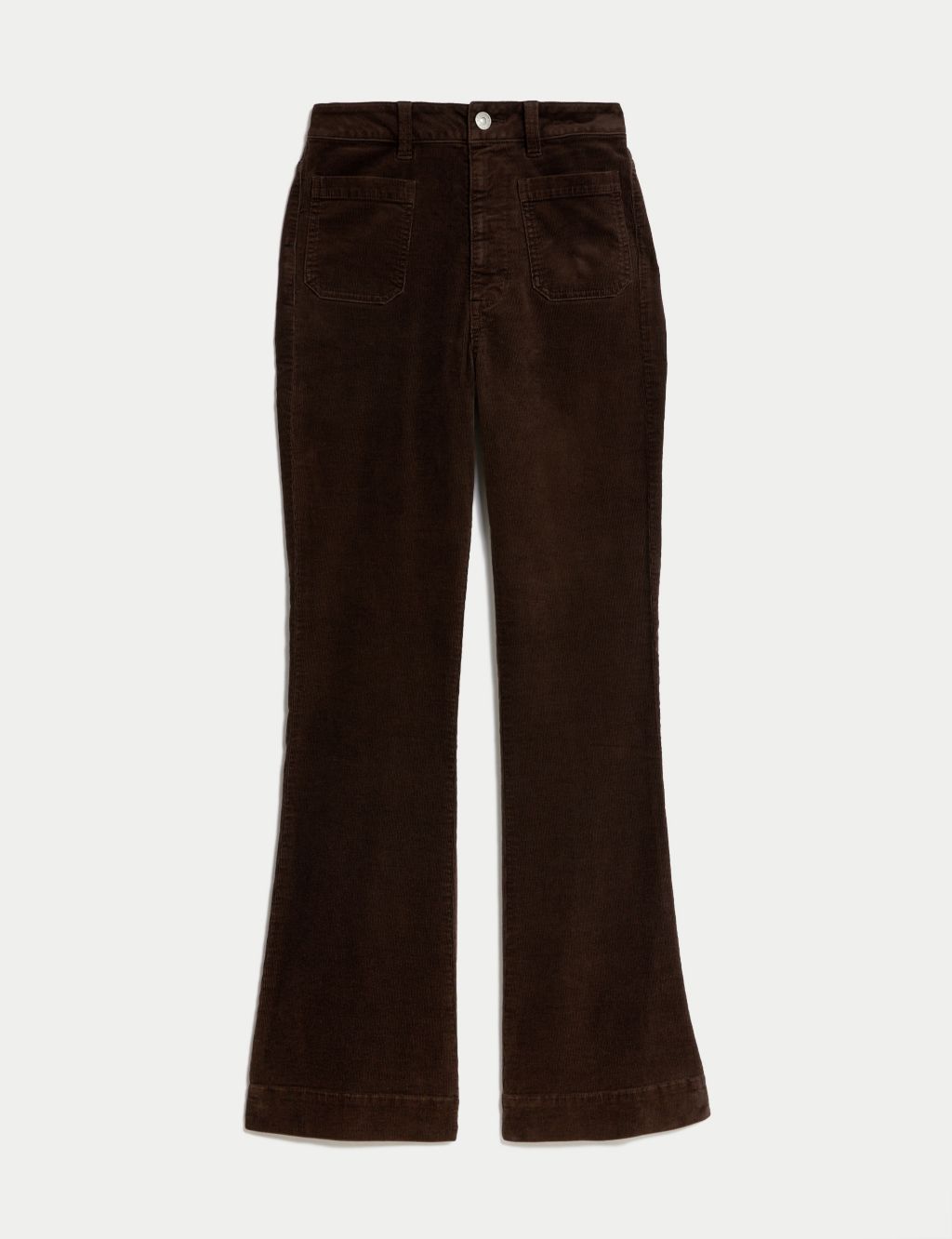 Cord High Waisted Flared Trousers image 2