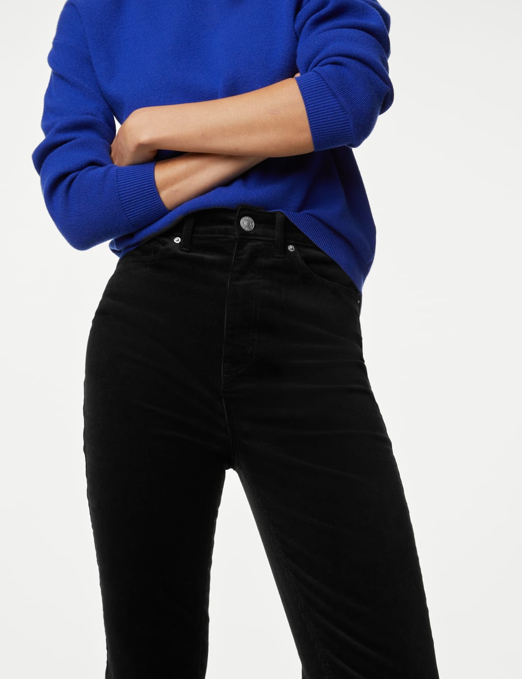 Cord Straight Leg Trousers image 3