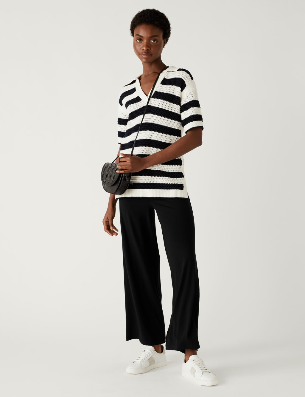 Jersey Wide Leg Ankle Grazer Trousers image 2