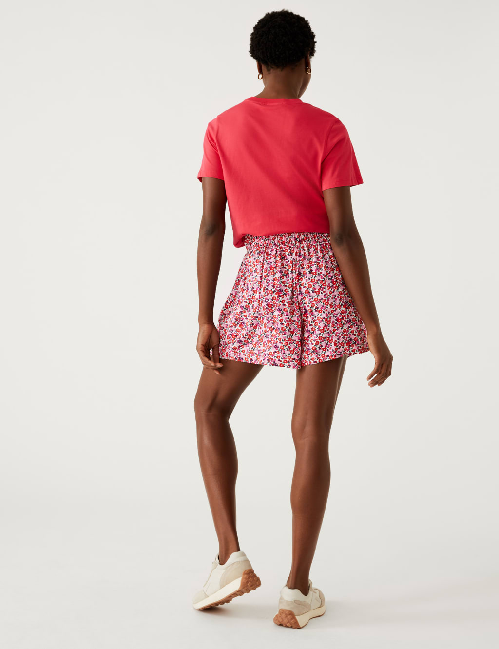 Printed Pleat Front Shorts image 4