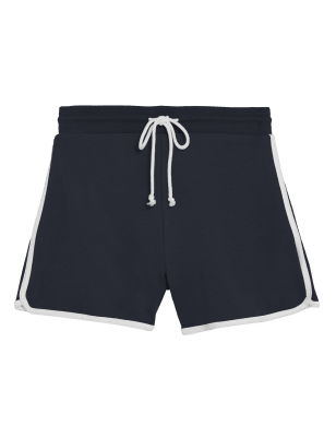 

M&S Collection Pantalón corto de talle alto de puntoWomens - Midnight Navy, Midnight Navy