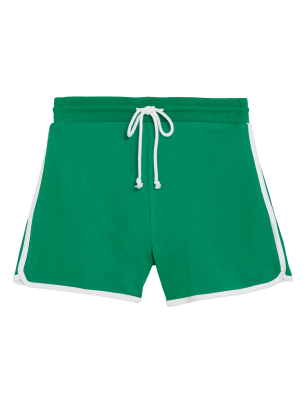 

Womens M&S Collection Hoch geschnittene Jersey-Shorts - Bright Green, Bright Green