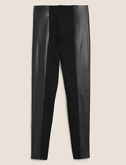 Faux Leather High Waisted Leggings