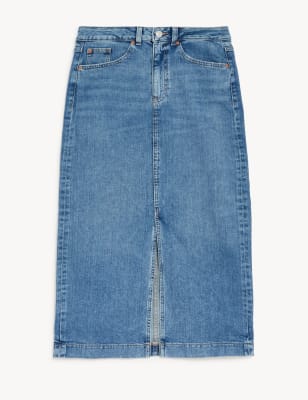 Mid length hotsell denim skirts 1920s