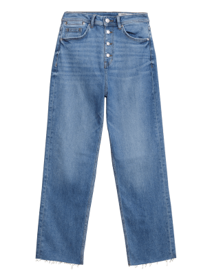 

M&S Collection Jeans straight de cintura altaWomens - Medium Indigo, Medium Indigo